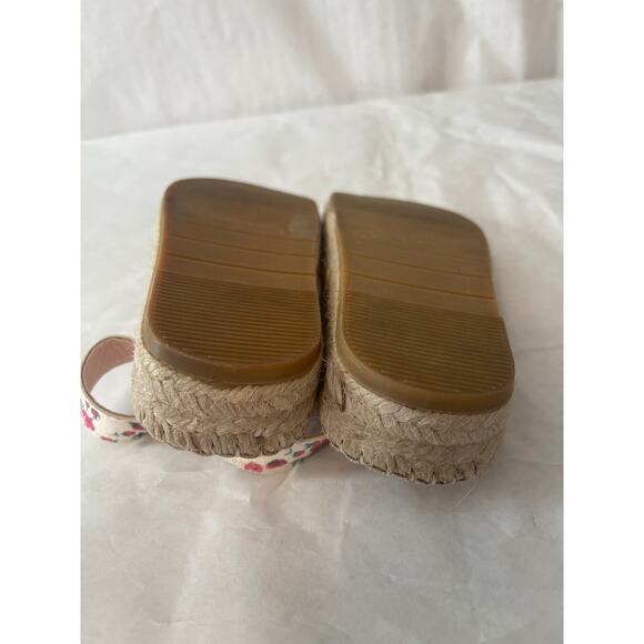 Love Shack Fancy Manebi Floral Open Toe Summer Sandal Size 38 Size 8 US - Picture 7 of 11